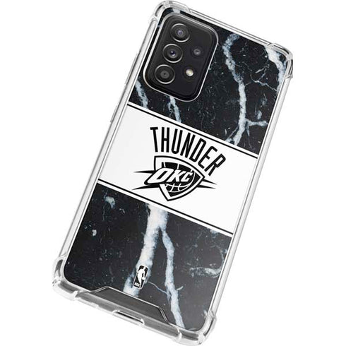 NBA Oklahoma City Thunder Marble Galaxy A72 5G Clear Case